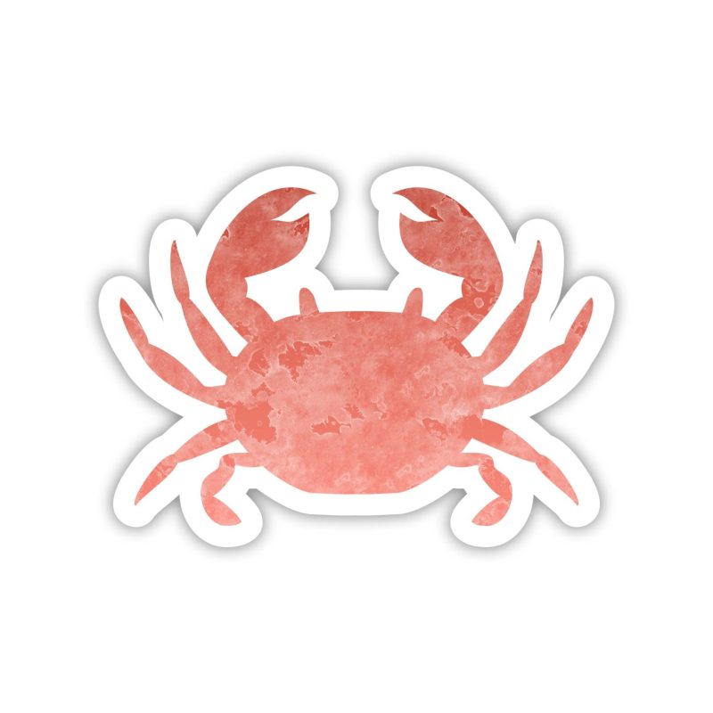 Crab Full Color Vinyl Sticker - Custom Size