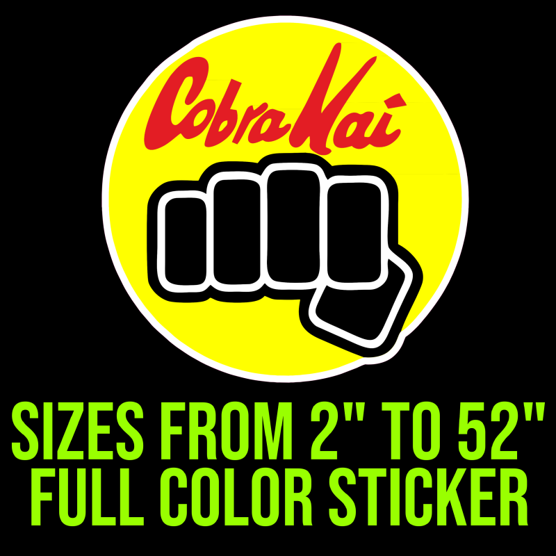 Cobra Kai Full Color Vinyl Decal - Custom Size