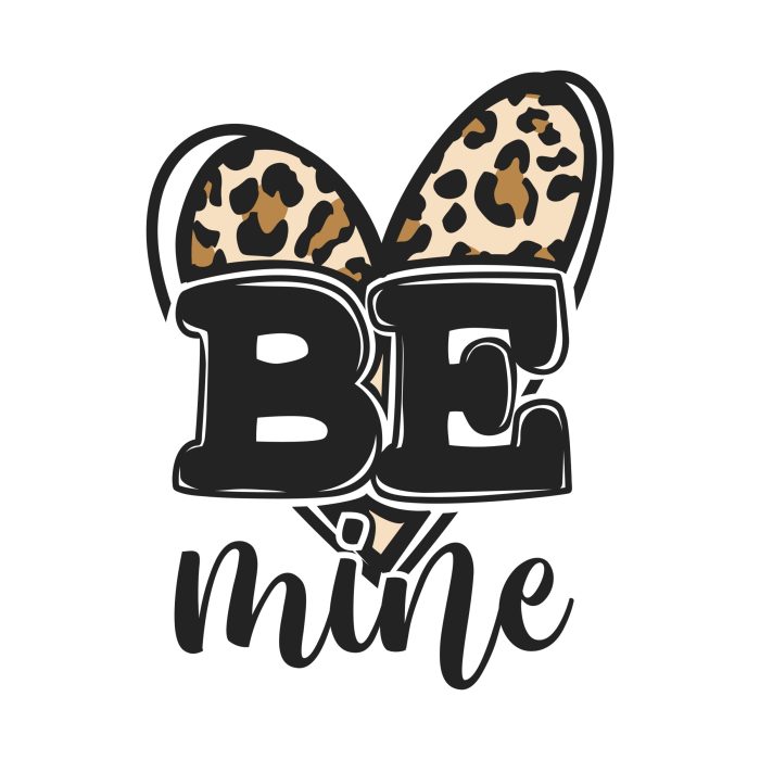 Be Mine Leopard Full Color Vinyl Decal - Custom Size