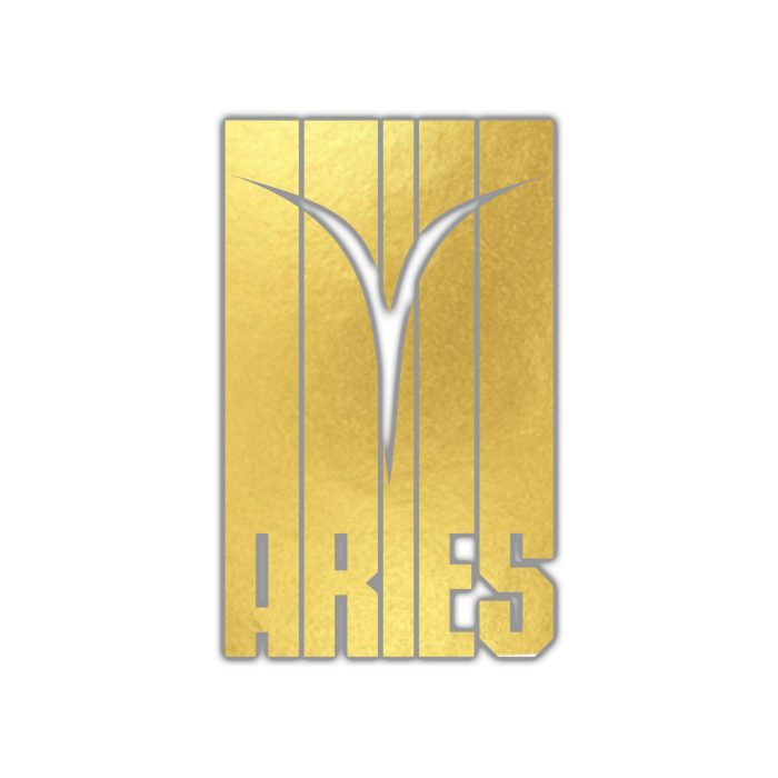 Gold Aries - Full Color Vinyl Decal - Custom Size