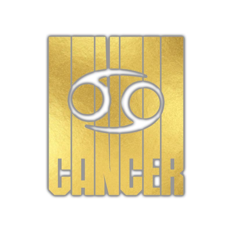 Gold Cancer - Full Color Vinyl Decal - Custom Size