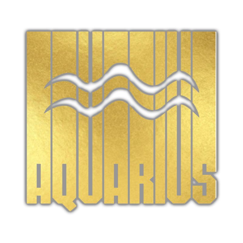 Gold Aquarius - Full Color Vinyl Decal - Custom Size