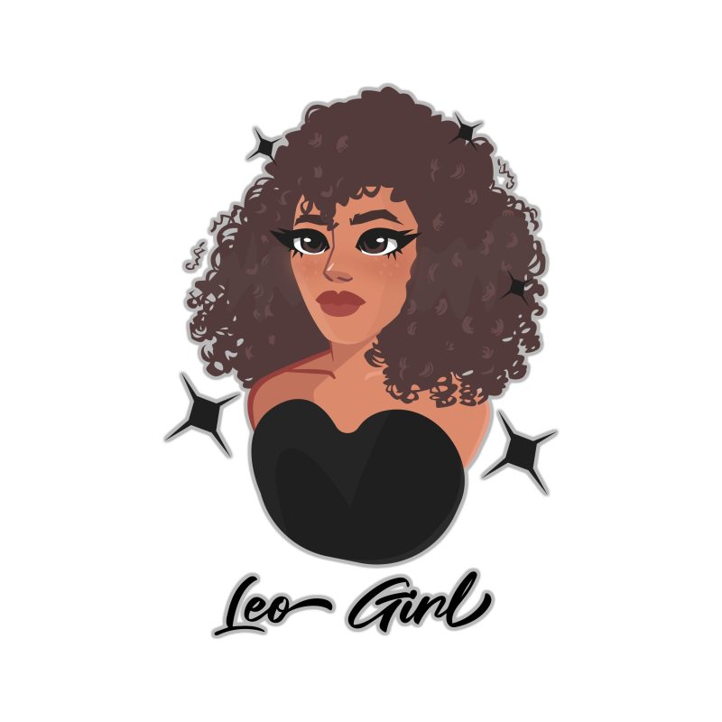 Leo Girl - Full Color Vinyl Decal - Custom Size