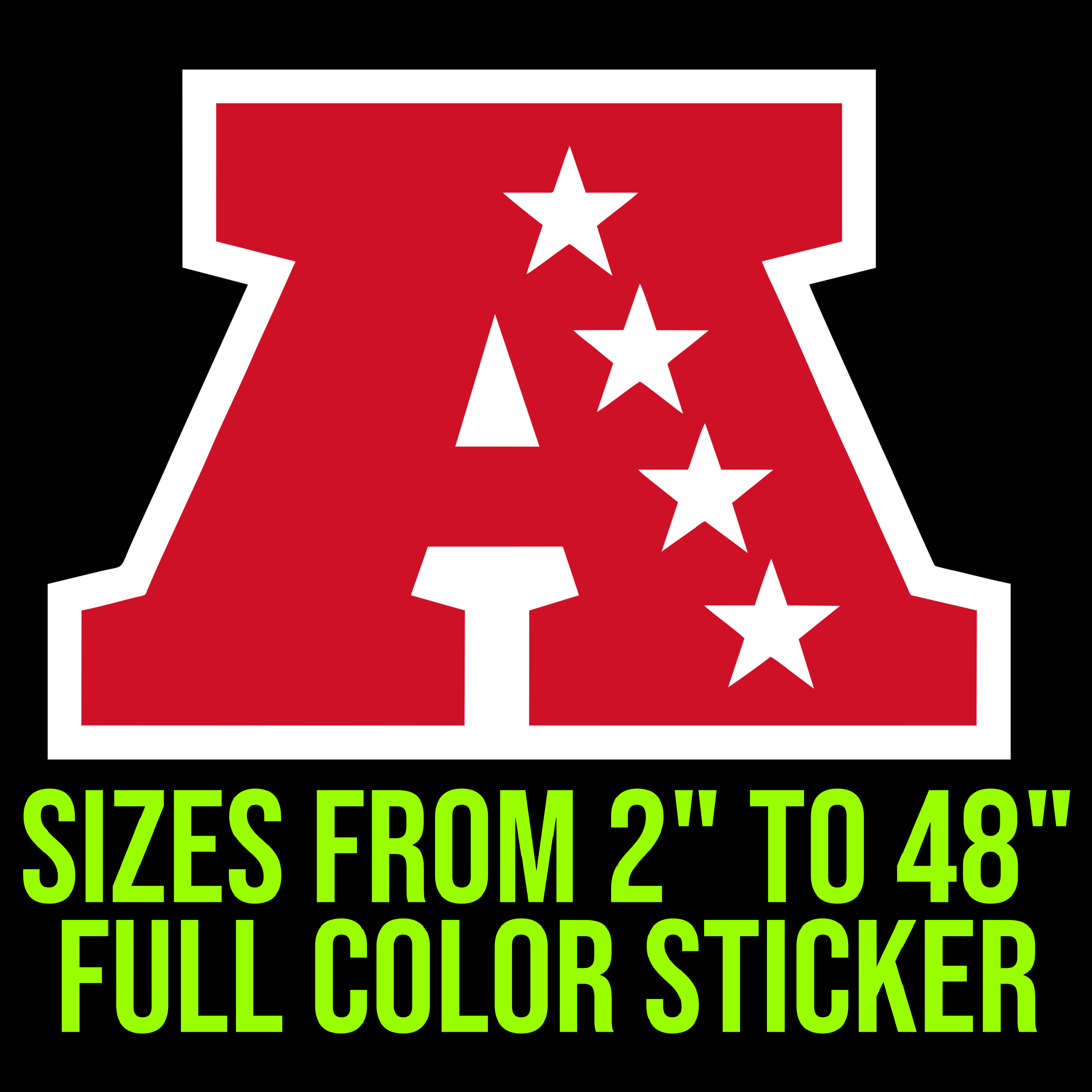 AFC Logo Full Color Vinyl Sticker - Custom Size