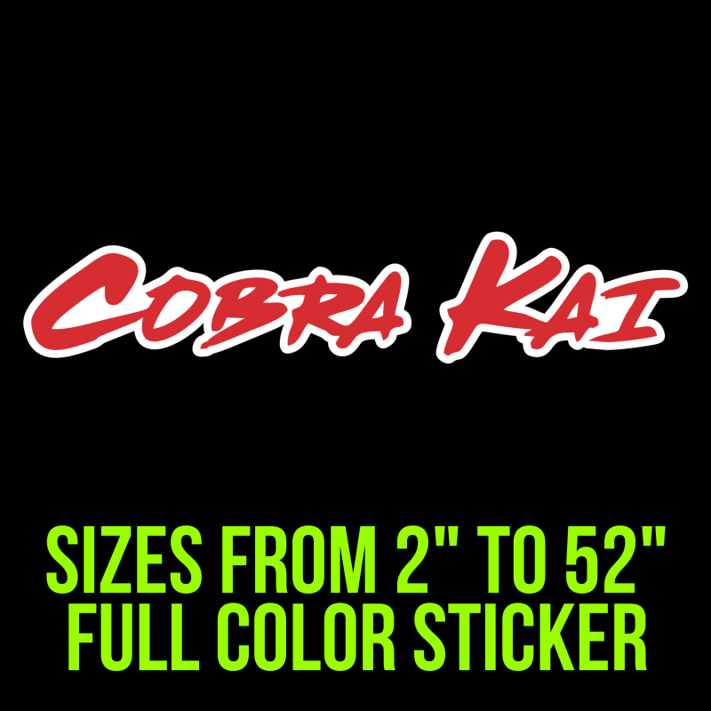 Cobra Kai Full Color Vinyl Decal - Custom Size