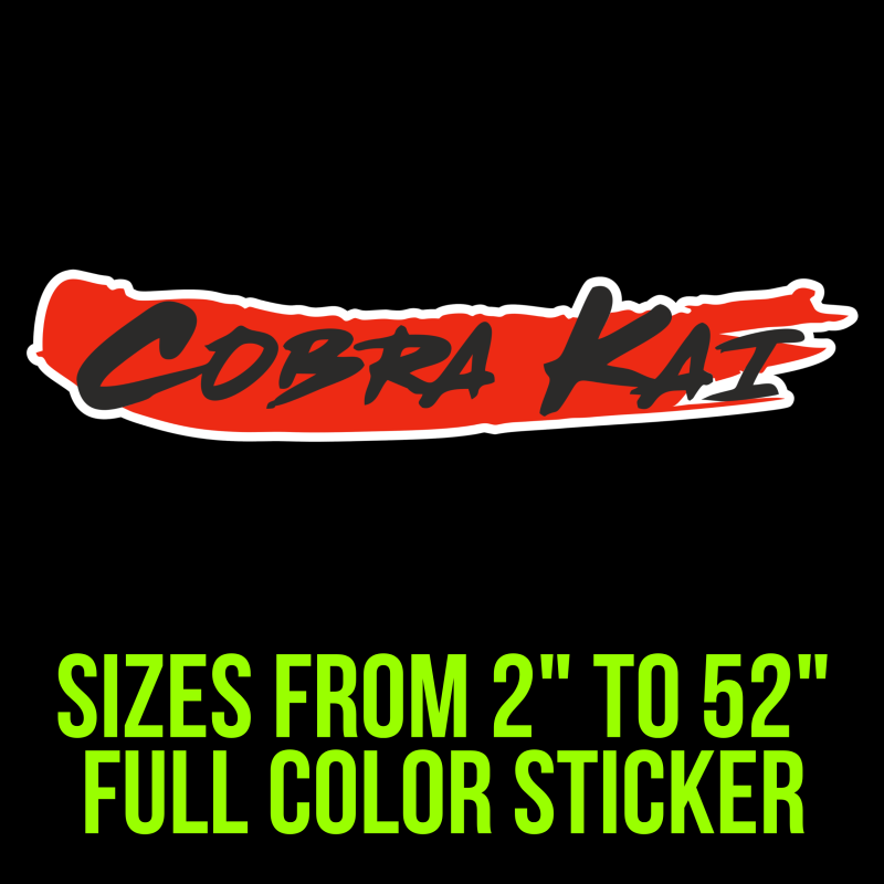 Cobra Kai Full Color Vinyl Decal - Custom Size