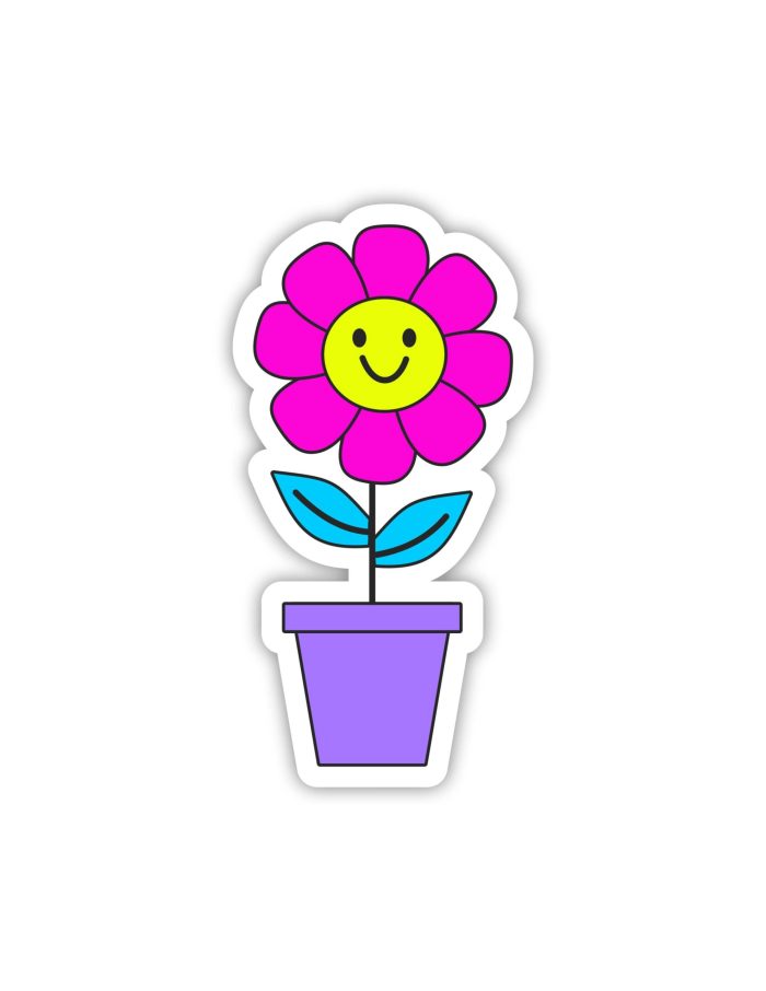 Flower Full Color Vinyl Decal - Custom Size