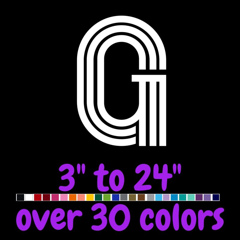 Custom for Jason - "G" Vinyl Decal - Custom Size