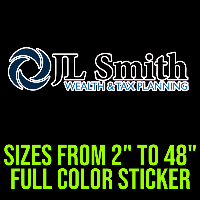 Custom for Chad - JL Smith-  Full Color Vinyl Decal