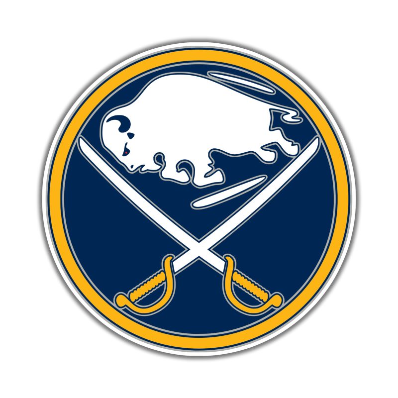 Buffalo Sabres - Dark Blue Circle - Full Color Vinyl Sticker - Custom Size