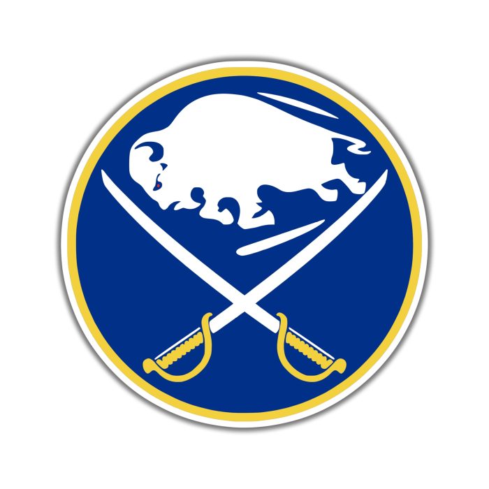 Buffalo Sabres - Blue Circle - Full Color Vinyl Sticker - Custom Size