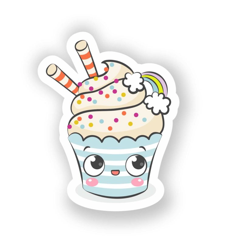 Cupcake Full Color Vinyl Decal - Custom Size