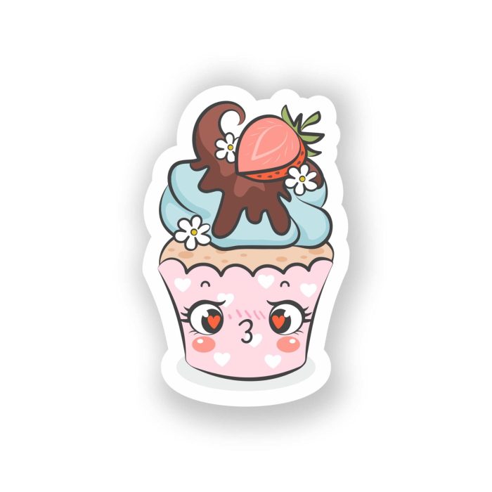Cupcake Full Color Vinyl Decal - Custom Size