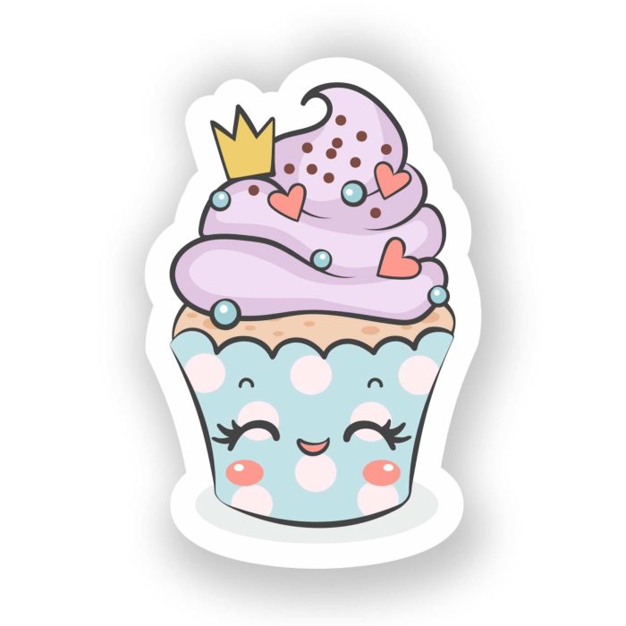 Cupcake Full Color Vinyl Decal - Custom Size