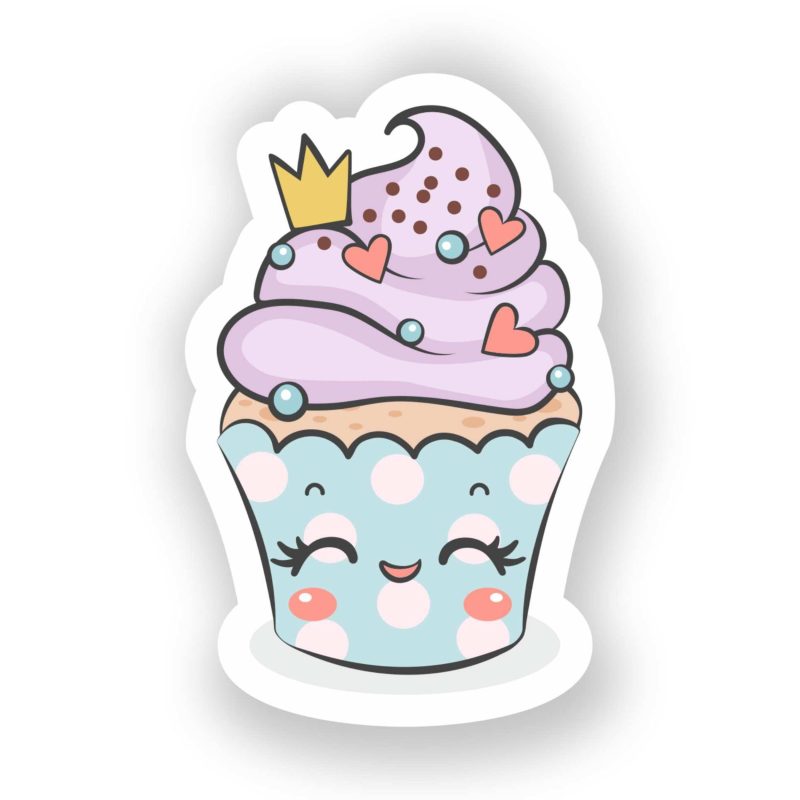 Cupcake Full Color Vinyl Decal - Custom Size