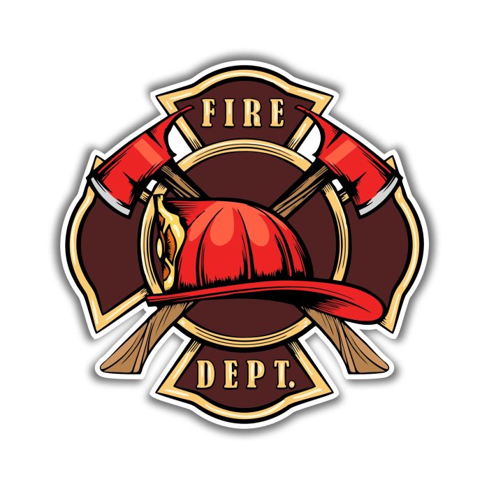 Fire Department - Full Color Vinyl Decal