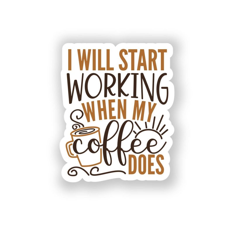 Coffee Full Color Vinyl Decal - Custom Size