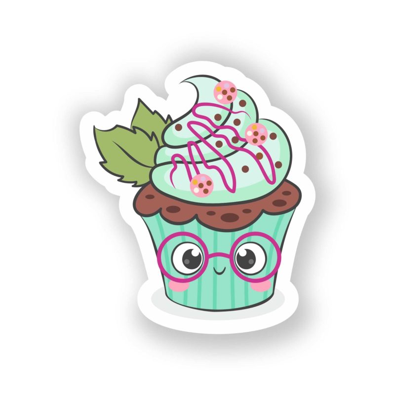 Cupcake Full Color Vinyl Decal - Custom Size