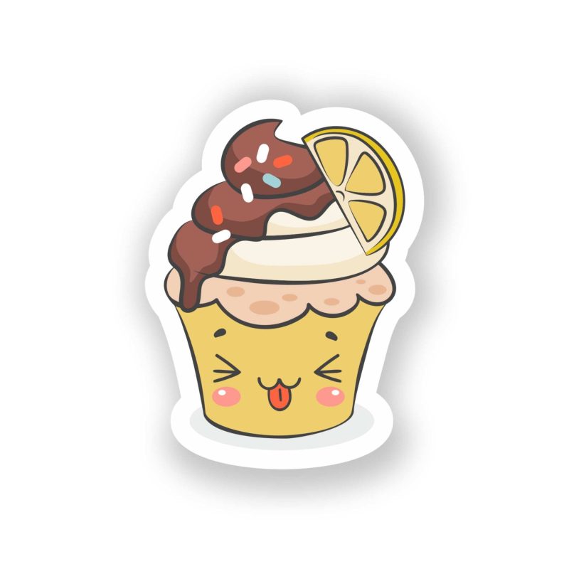 Cupcake Full Color Vinyl Decal - Custom Size