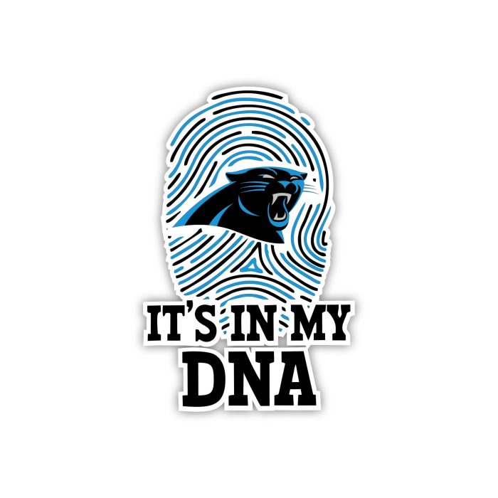 Carolina Panthers Full Color Vinyl Decal - DNA - Custom Size