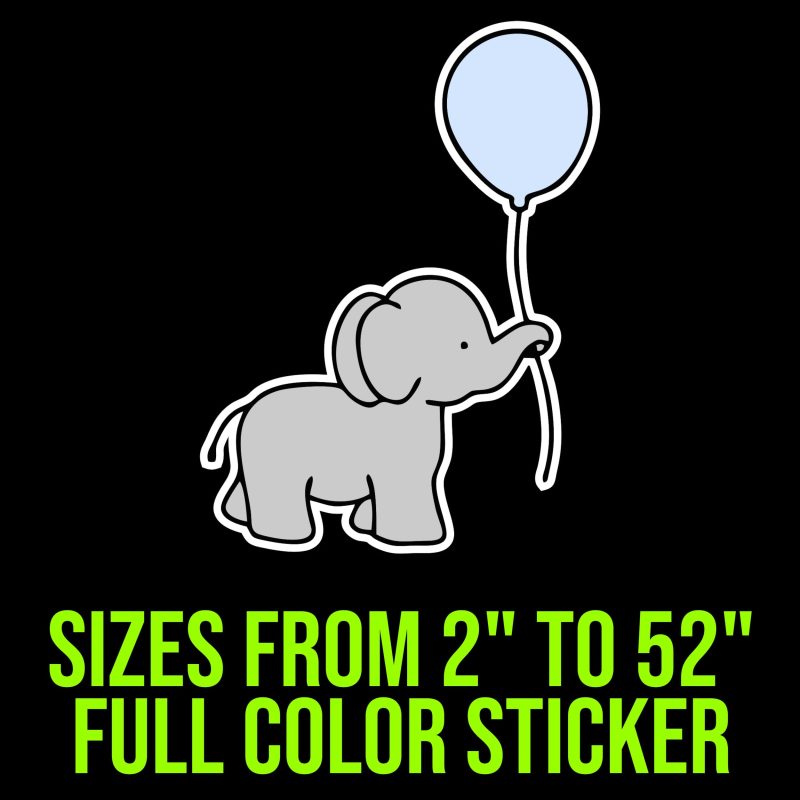 Elephant Full Color Vinyl Decal