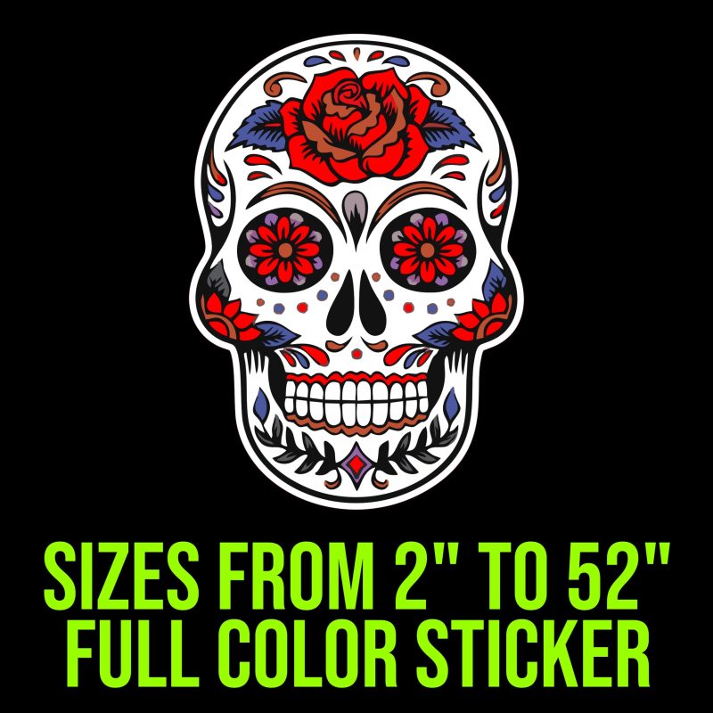 Sugar Skull - Full Color Vinyl Decal
