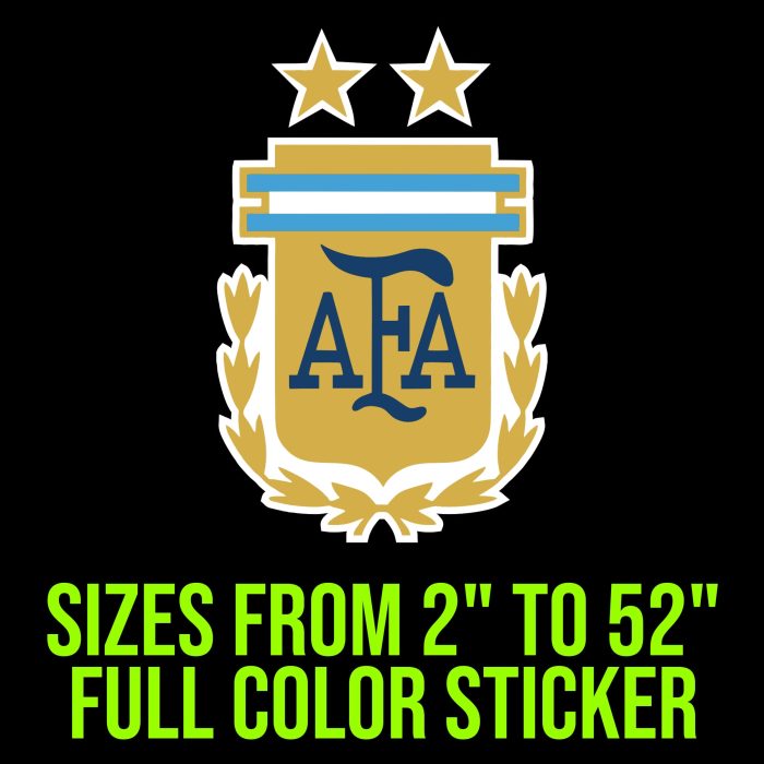Argentina National Soccer Team Full Color Vinyl Decal
