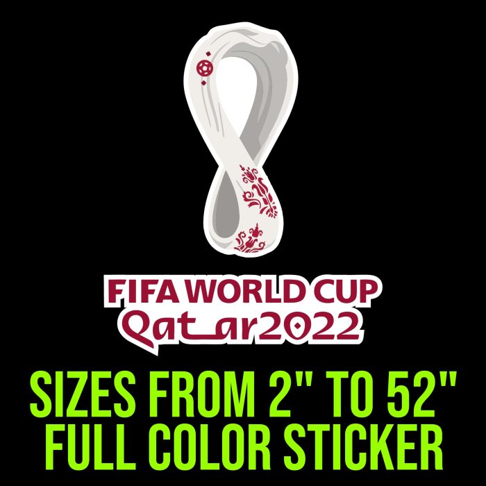 2022 FIFA World Cup Qatar Full Color Vinyl Decal