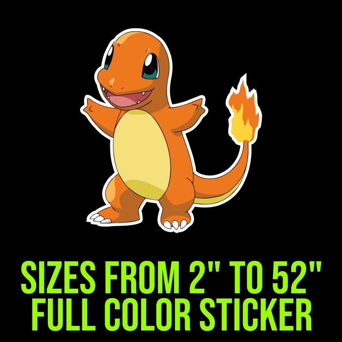 Charmander Full Color Vinyl Decal