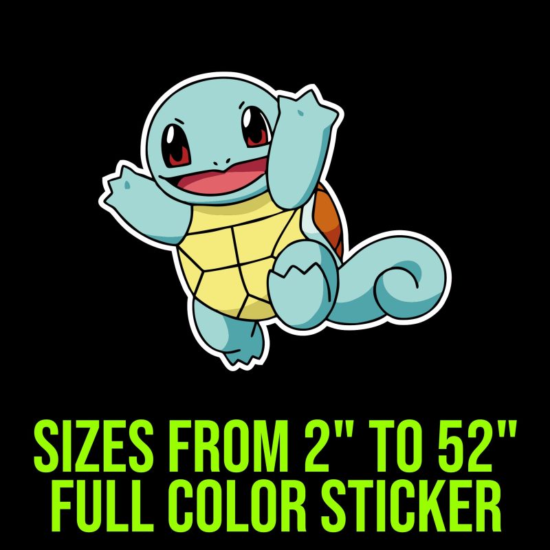 Squirtle Full Color Vinyl Decal