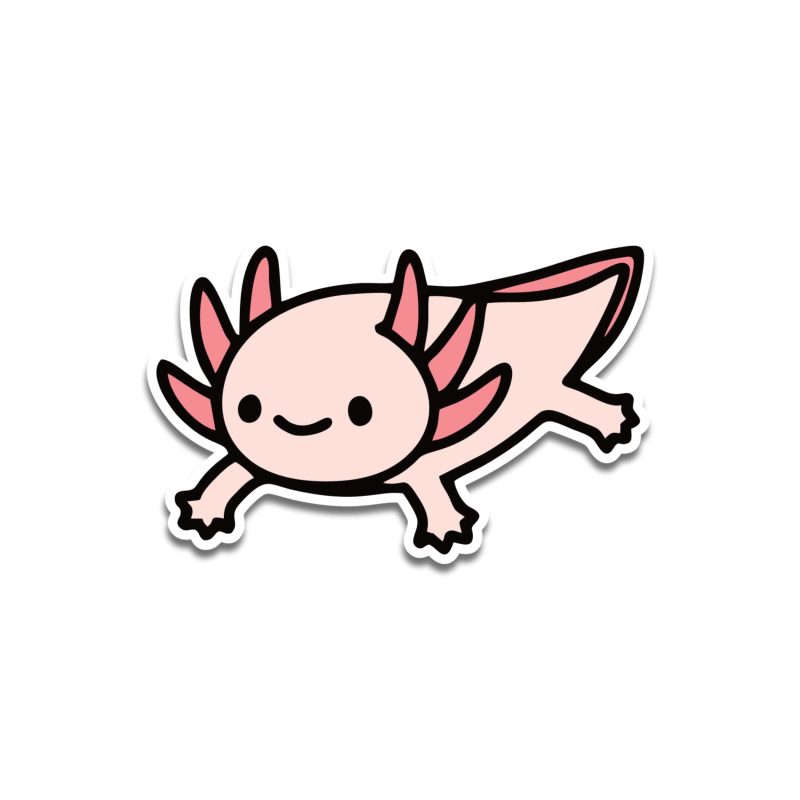 Axolotl Full Color Vinyl Decal - Custom Size
