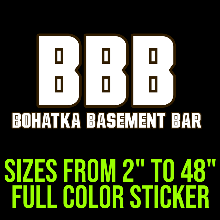 Custom for Ricki - BBB -  Full Color Vinyl Decal