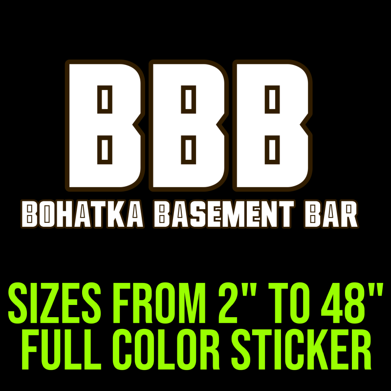 Custom for Ricki - BBB -  Full Color Vinyl Decal