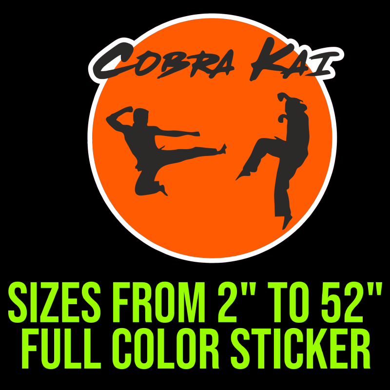 Cobra Kai Full Color Vinyl Decal - Custom Size