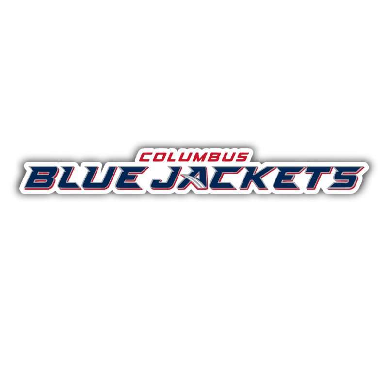 Columbus Blue Jackets - Name - Full Color Vinyl Sticker - Custom Size