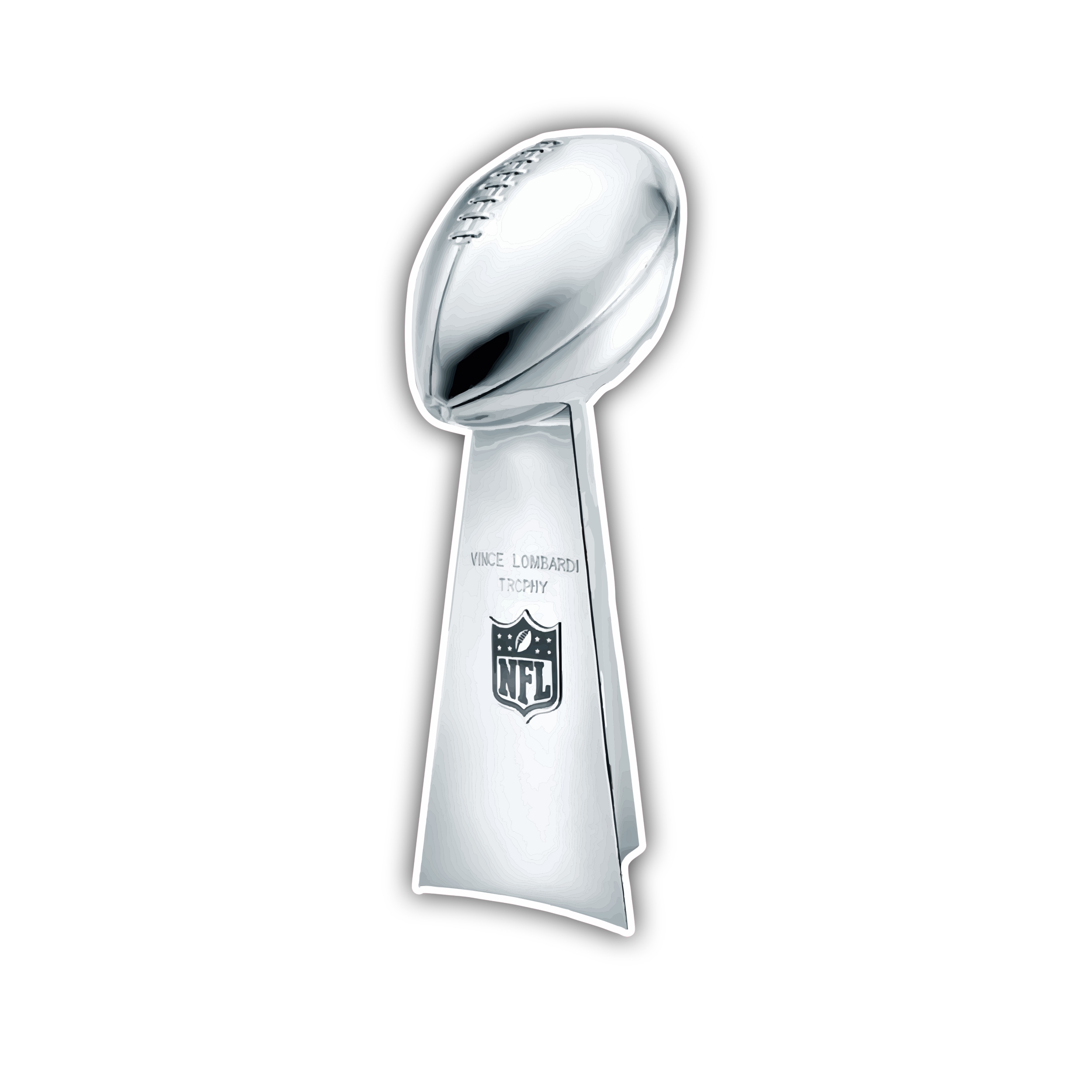 Lombardi Trophy Full Color Vinyl Decal