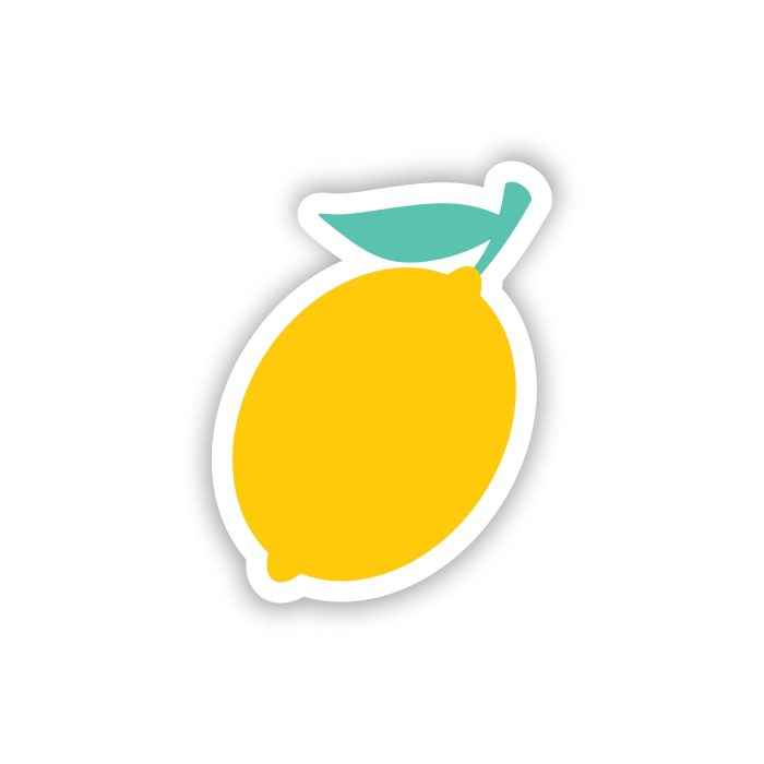 Lemon Full Color Vinyl Decal - Custom Size