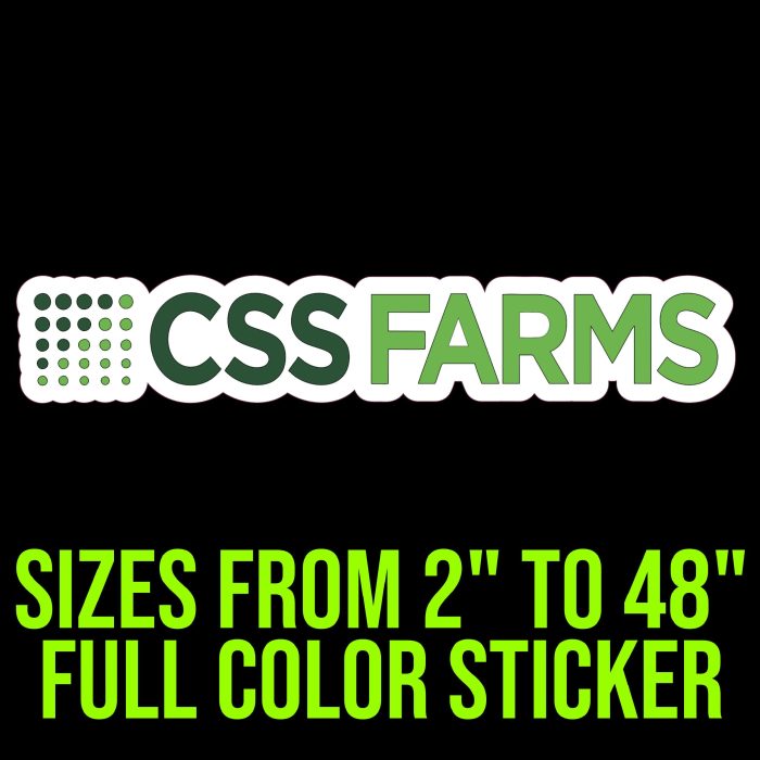 Custom for Nathan - CSS - Full Color Vinyl Decal