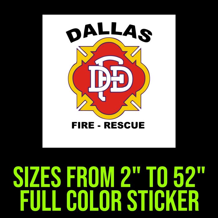 Custom for Chris - Dallas Fire and Rescue - Custom Size