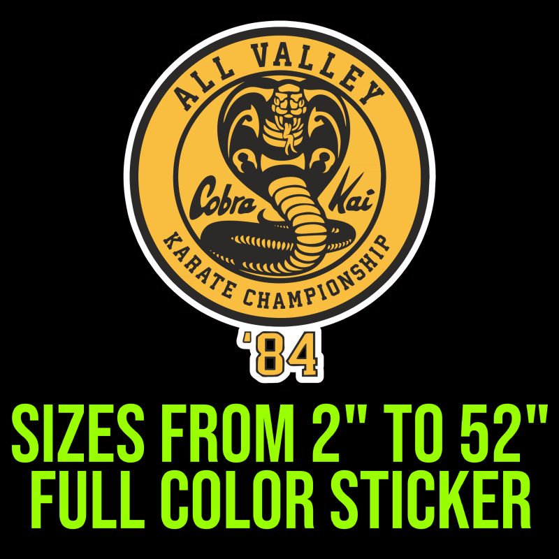 Cobra Kai Full Color Vinyl Decal - Custom Size