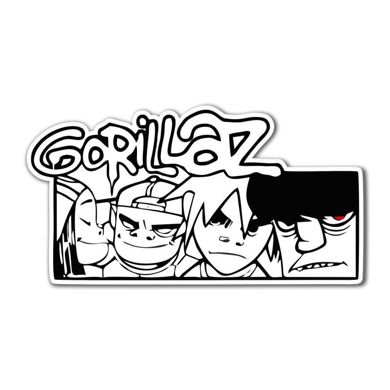 Gorillaz Full Color Vinyl Decal - Custom Size