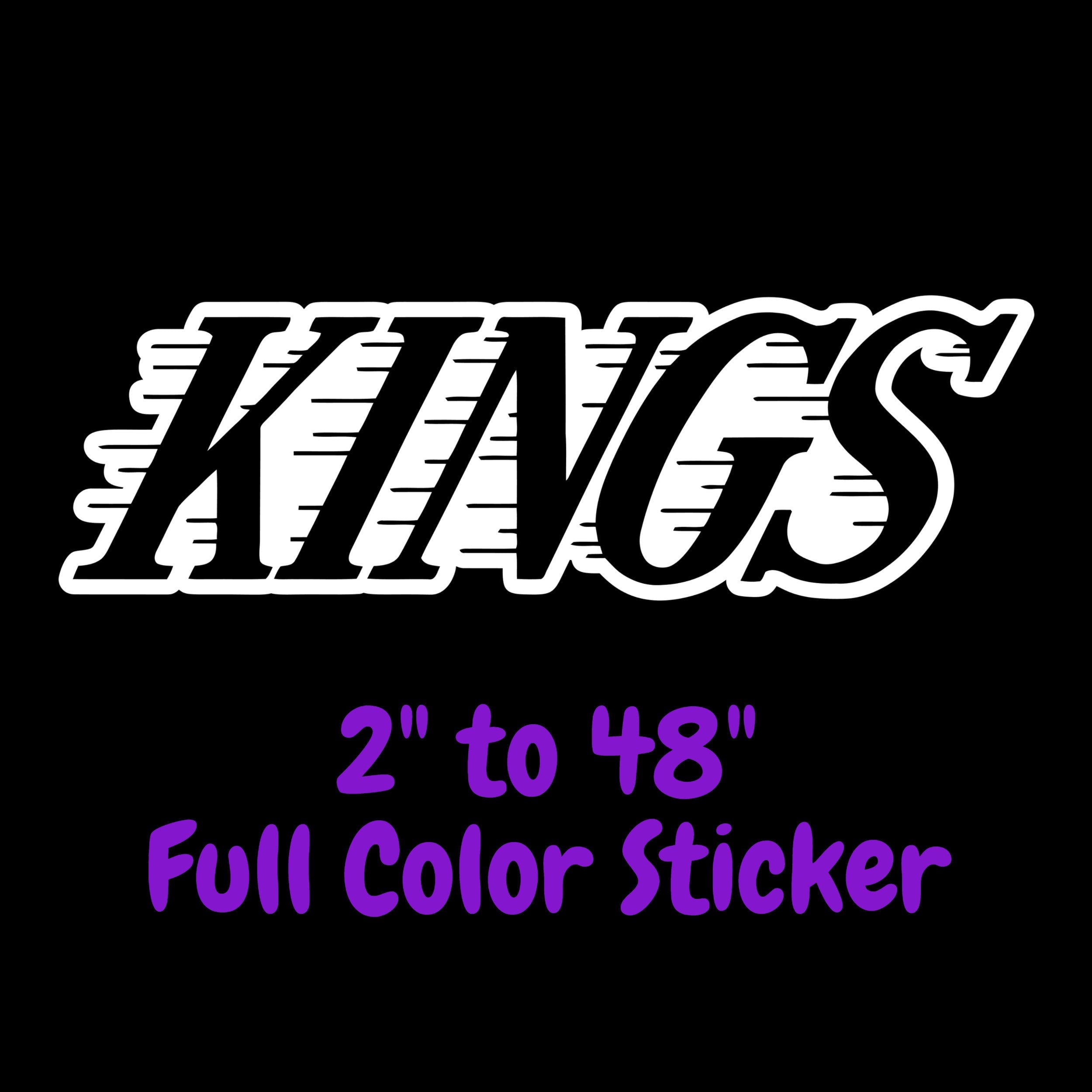 Los Angeles Kings - Kings - Full Color Vinyl Sticker - Custom Size
