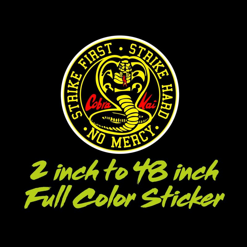 Cobra Kai Full Color Vinyl Sticker - Custom Size