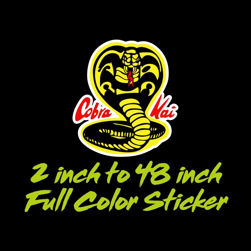 Cobra Kai Full Color Vinyl Sticker - Custom Size
