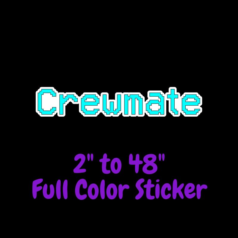 Among us Full Color Vinyl Sticker - Custom Size