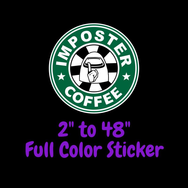 Among us Full Color Vinyl Sticker - Custom Size