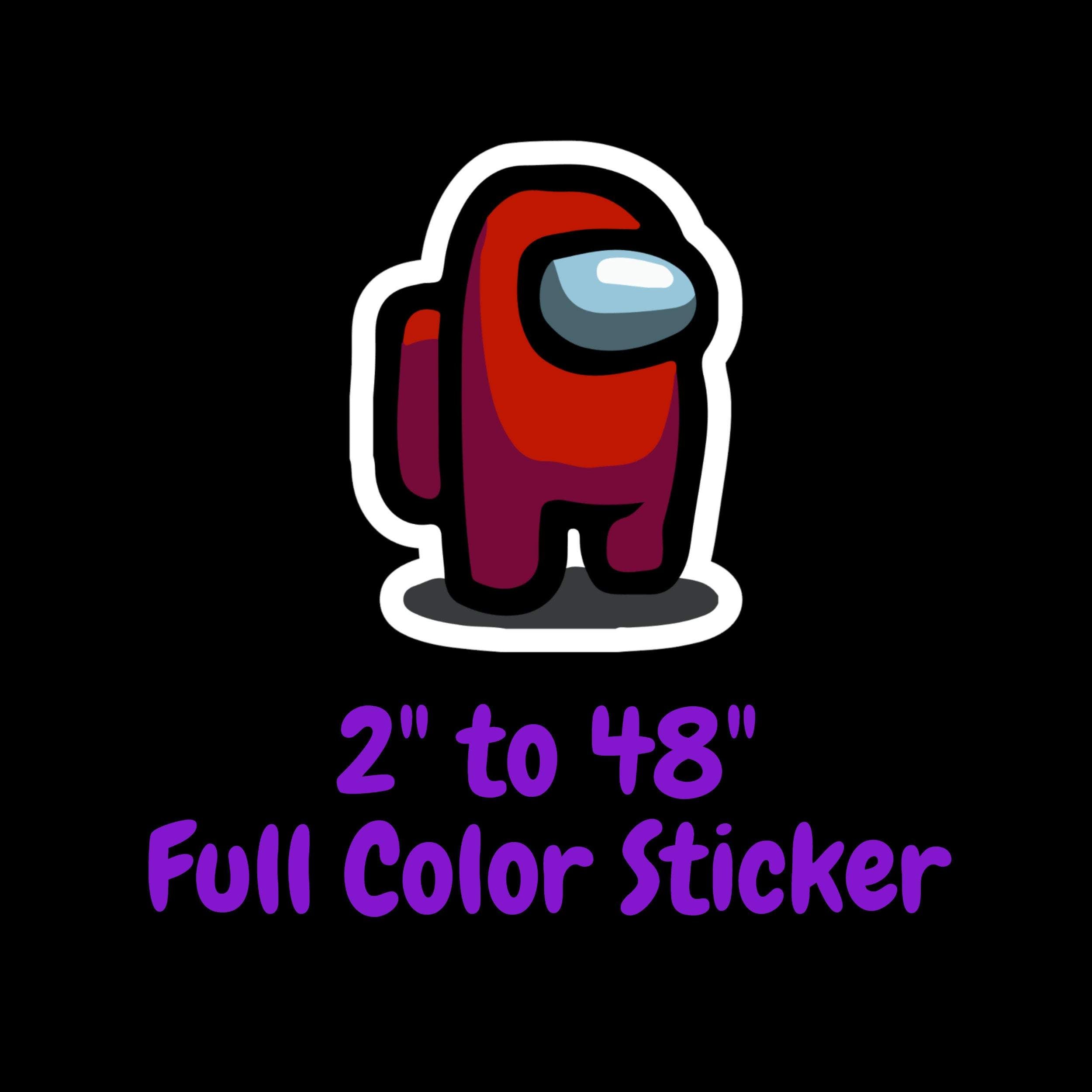 Among us Full Color Vinyl Sticker - Custom Size