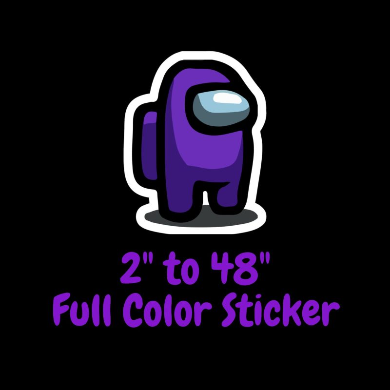 Among us Full Color Vinyl Sticker - Custom Size