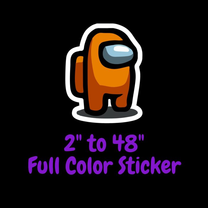 Among us Full Color Vinyl Sticker - Custom Size