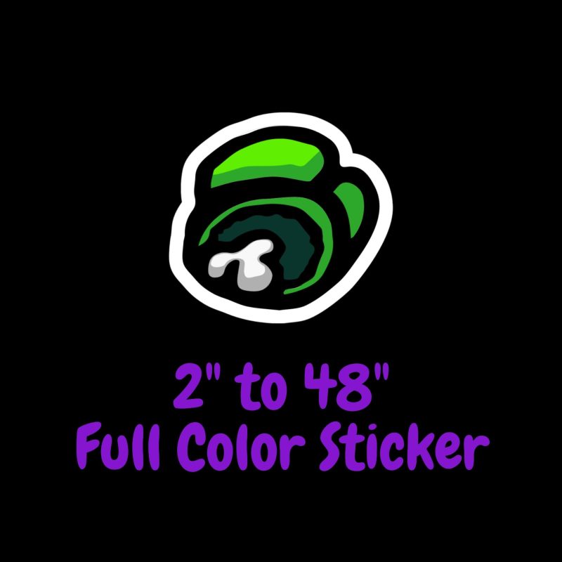 Among us Full Color Vinyl Sticker - Custom Size